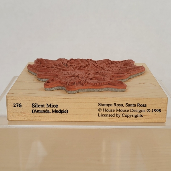 Stampabilities House-Mouse  Silent Mice Wooden Mounted Rubber Stamp No. 276 - Picture 4 of 16